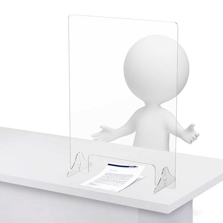 1/8" DISTANCING BARRIER WITH ACRYLIC LEGS 1/8" DISTANCING BARRIER WITH ACRYLIC LEGS